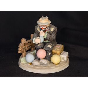 Emmett Kelly Jr Flambro Miniature Signed Clown Figurine